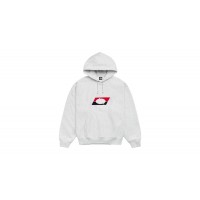 Stussy Double Stripe Embroidered Hoodie Ash Heather