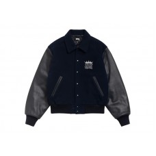 Stussy King Varsity Jacket Navy