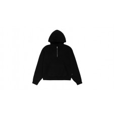 Stussy Quarter Zip Knit Hoodie Black