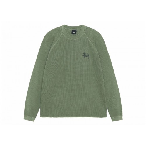Stussy Raglan Thermal L/S Crew Pine Stussy Raglan Thermal L/S Crew Pine