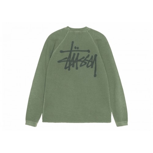 Stussy Raglan Thermal L/S Crew Pine