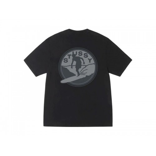 Stussy Surf Club Pigment Dyed Tee Black