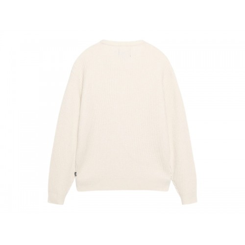 Stussy Waffle Knit Cashmere Crew Natural Stussy Waffle Knit Cashmere Crew Natural