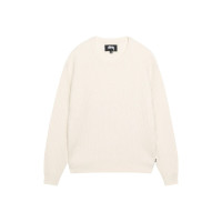 Stussy Waffle Knit Cashmere Crew Natural