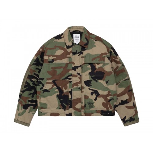 Stussy Workgear Jacket Woodland Camo