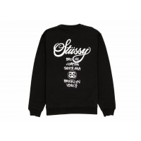 Stussy World Tour Crewneck Black
