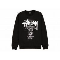 Stussy World Tour Crewneck Black