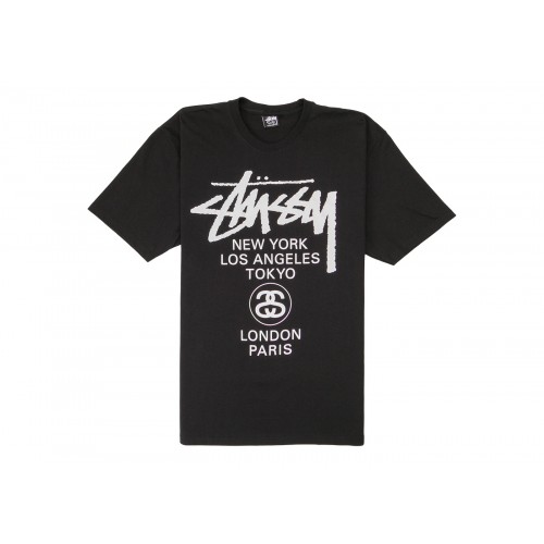 Оригинальный шмот Stussy World Tour T-shirt Black - 70см