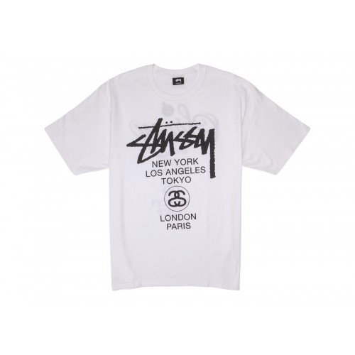 Оригинальный шмот Stussy World Tour T-shirt White - 70см