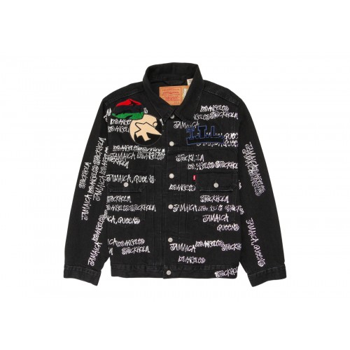 Оригинальный шмот Stussy x Denim Tears x Our Legacy TTL Denim Jacket Black - 70см