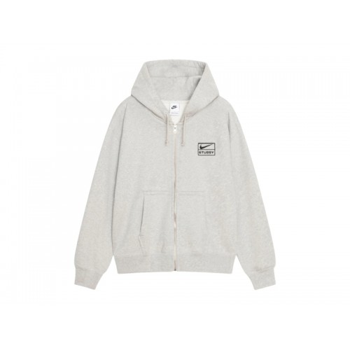 Stussy x Nike Fleece Zip Hoodie (FW25) Grey Heather (FW25)