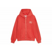 Stussy x Nike Pigment Dyed Fleece Zip Hoodie (Asia Sizing) Habanero Red