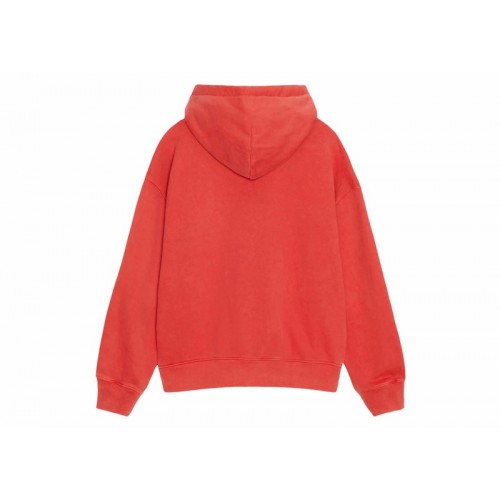 Stussy x Nike Pigment Dyed Fleece Zip Hoodie (Asia Sizing) Habanero Red