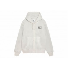 Stussy x Nike Pigment Dyed Fleece Zip Hoodie (Asia Sizing) Light Bone