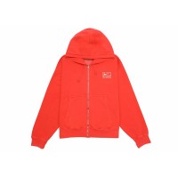 Stussy x Nike Pigment Dyed Fleece Zip Hoodie Habanero Red
