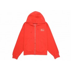 Stussy x Nike Pigment Dyed Fleece Zip Hoodie Habanero Red