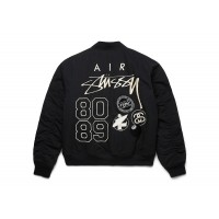 Stussy x Nike Reversible Varsity Jacket Black/Sail