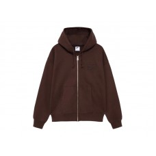 Stussy x Nike Stone Washed Fleece Zip Hoodie (FW25) Dark Cinder