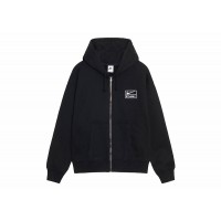 Stussy x Nike Stone Washed Fleece Zip Hoodie (SS24) Black
