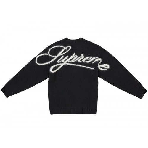 Supreme Angora Script Sweater Black