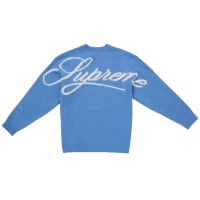 Supreme Angora Script Sweater Light Blue