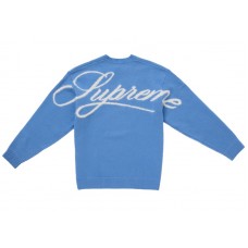 Supreme Angora Script Sweater Light Blue