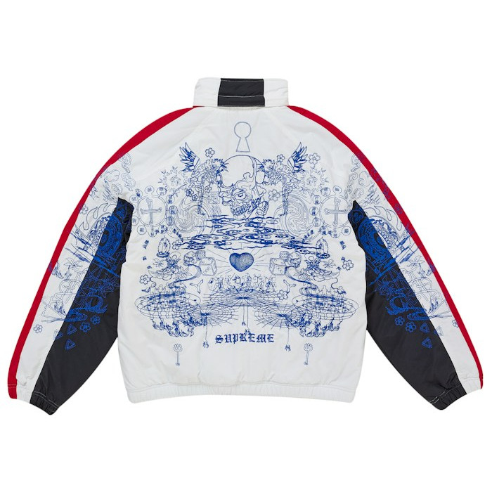 Куртка Supreme AOI Fleece Lined Track Jacket White Куртка Supreme AOI Fleece Lined Track Jacket White