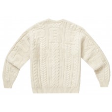 Supreme Appliqué Cable Knit Sweater Ivory