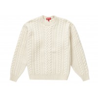 Supreme Appliqué Cable Knit Sweater Ivory