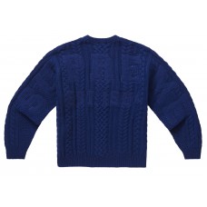 Supreme Appliqué Cable Knit Sweater Navy
