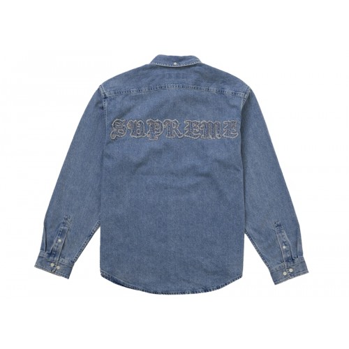 Supreme Applique Denim Shirt Indigo