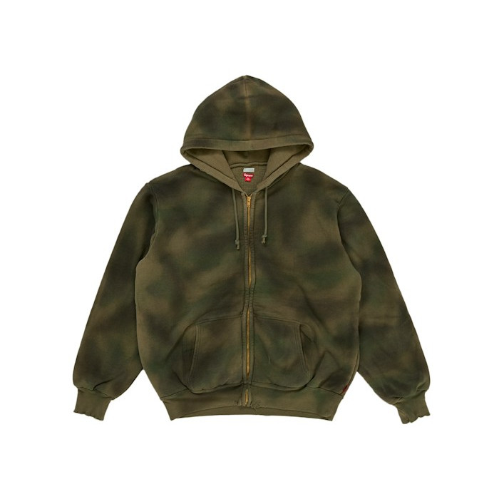 Худи Supreme A.PRESSE Vintage Zip Up Hooded Sweatshirt Olive