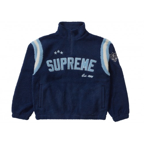 Оригинальный шмот Supreme Arc Half Zip Fleece Pullover Navy