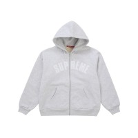 Supreme Arc Thermal Lined Zip Up Hooded Sweatshirt Ash Grey