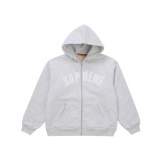 Supreme Arc Thermal Lined Zip Up Hooded Sweatshirt Ash Grey