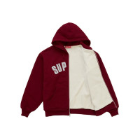 Supreme Arc Thermal Lined Zip Up Hooded Sweatshirt (FW26) Cardinal