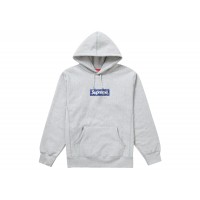 Supreme Bandana Box Logo Hooded Sweatshirt Heather Grey