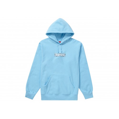 Оригинальный шмот Supreme Bandana Box Logo Hooded Sweatshirt Light Blue
