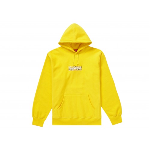 Оригинальный шмот Supreme Bandana Box Logo Hooded Sweatshirt Yellow