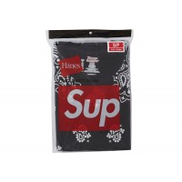 Supreme Hanes Bandana Tagless Tees (2 Pack) Black