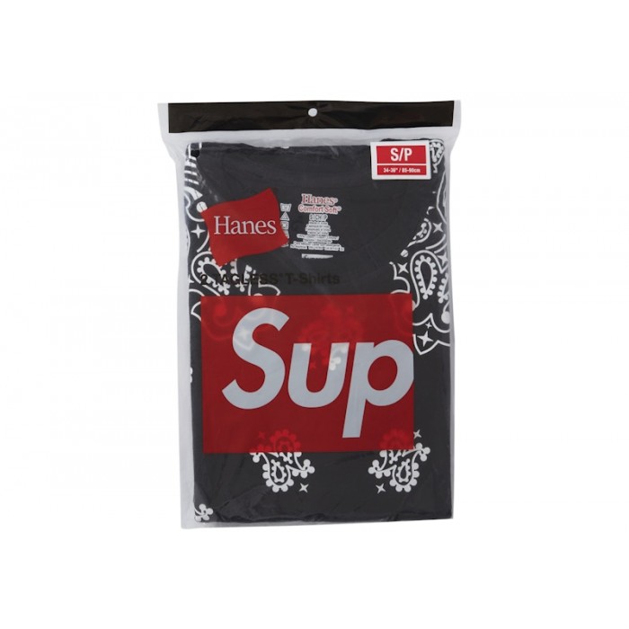 Купить оригинальную Supreme Hanes Bandana Tagless Tees (2