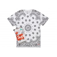 Supreme Hanes Bandana Tagless Tees (2 Pack) White