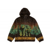 Supreme b.b. Simon Reversible Hooded Fleece Jacket Brown