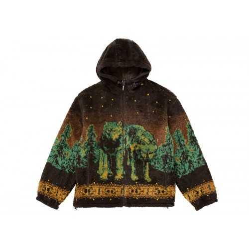 Supreme b.b. Simon Reversible Hooded Fleece Jacket Brown