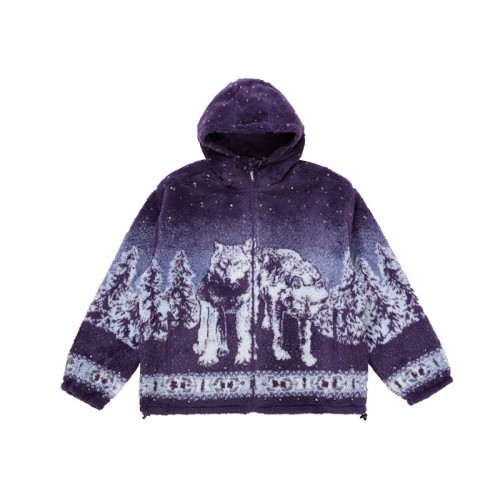 Supreme b.b. Simon Reversible Hooded Fleece Jacket Purple