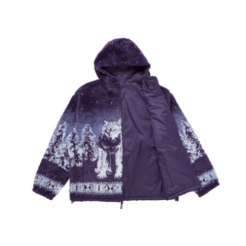 Supreme b.b. Simon Reversible Hooded Fleece Jacket Purple