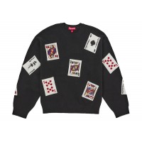 Supreme Beaded Cards Sweater Black
