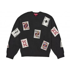 Supreme Beaded Cards Sweater Black