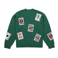 Supreme Beaded Cards Sweater Green