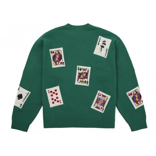Supreme Beaded Cards Sweater Green